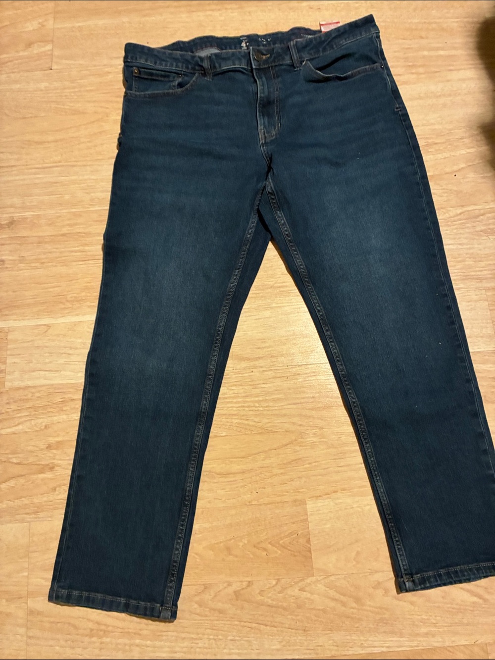 Izod Men's Dark Blue Straight-Leg Jeans size 38x30